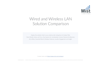 Mist Compare Top WLAN Platforms 